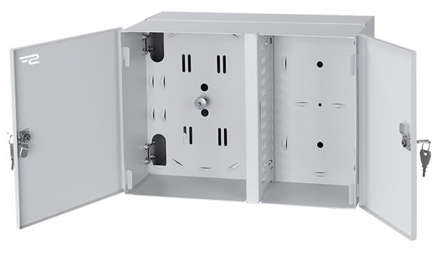 Stalflex PN2K-24D-3S-G szürke 2 kamrás falra szerelhető üres optikai elosztódoboz