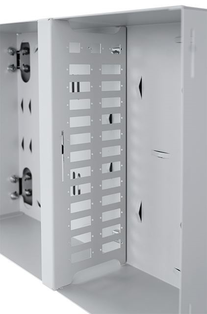 Stalflex PN2K-24D-3S-G szürke 2 kamrás falra szerelhető üres optikai elosztódoboz