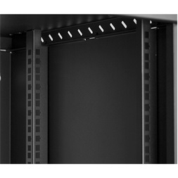 Stalflex RC19-12U-450GB 19" 12U 450 mm mély lapraszerelt fekete üveg ajtós fali rack szekrény