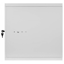 Stalflex RC19-9U-450GG 19" 9U 450 mm mély lapraszerelt szürke üveg ajtós fali rack szekrény