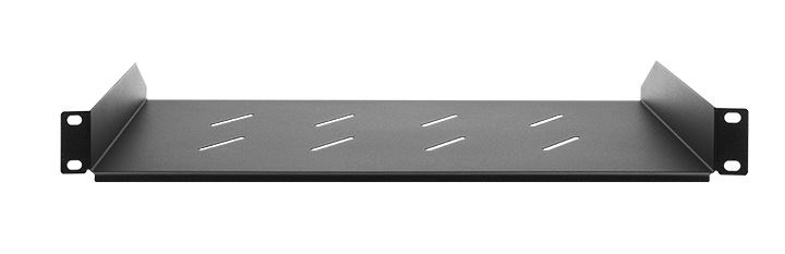 Stalflex RSF19-1U-270B 19" 1U 270mm mély 2 ponton rögzíthető fekete fix tálca