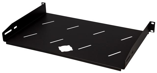 Stalflex RSF19-1U-300B 19" 1U 300mm mély 2 ponton rögzíthető fekete fix tálca