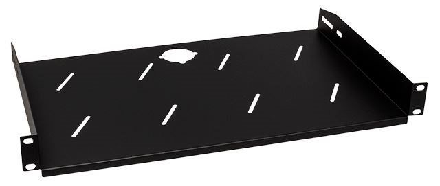 Stalflex RSF19-1U-300B 19" 1U 300mm mély 2 ponton rögzíthető fekete fix tálca