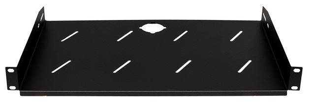 Stalflex RSF19-1U-300B 19" 1U 300mm mély 2 ponton rögzíthető fekete fix tálca