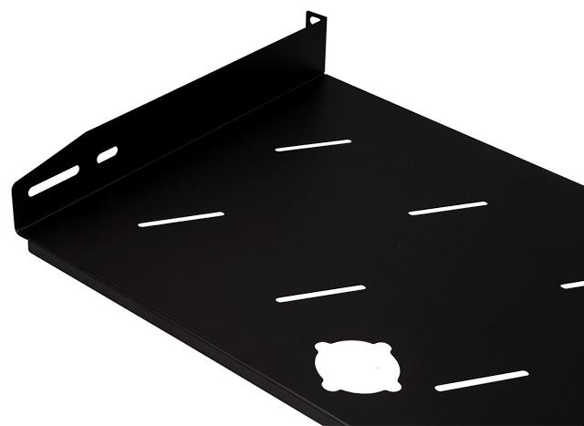 Stalflex RSF19-1U-300B 19" 1U 300mm mély 2 ponton rögzíthető fekete fix tálca