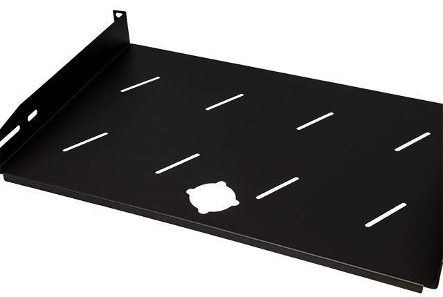 Stalflex RSF19-1U-300B 19" 1U 300mm mély 2 ponton rögzíthető fekete fix tálca