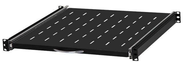 Stalflex RSR19-1U-450B 19" 1U 450mm mély fekete kihúzható polc
