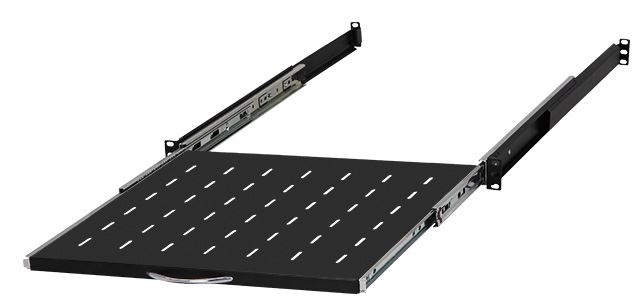 Stalflex RSR19-1U-450B 19" 1U 450mm mély fekete kihúzható polc