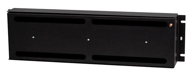 Stalflex VDP19-3U-B 19" 3U DIN sínes fedeles fekete kismegszakító tartó