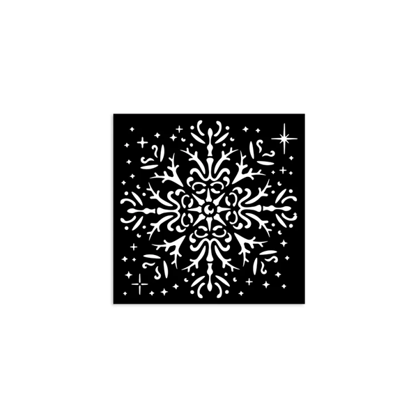 Stamperia The Owl s House snowflake 12X12 cm vastag stencil