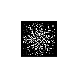 Stamperia The Owl s House snowflake 12X12 cm vastag stencil