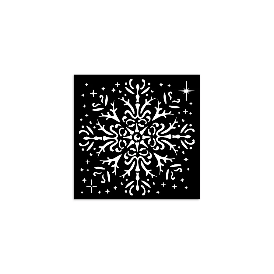 Stamperia The Owl s House snowflake 12X12 cm vastag stencil