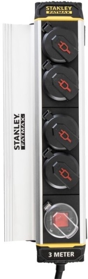 Stanley SXECCH2LAFE IP44 3m H07RN-F 3G1,5 4-es elosztó kapcsolóval