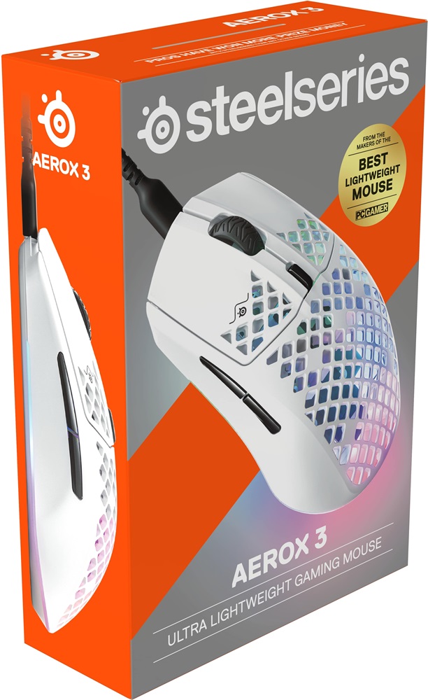 SteelSeries Aerox 3 (2022) Snow fehér optikai gamer egér