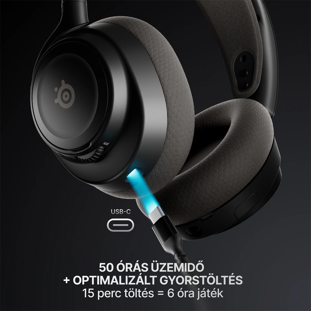 SteelSeries Arctis Nova 7P Gen 2 vezeték nélküli fekete gamer headset