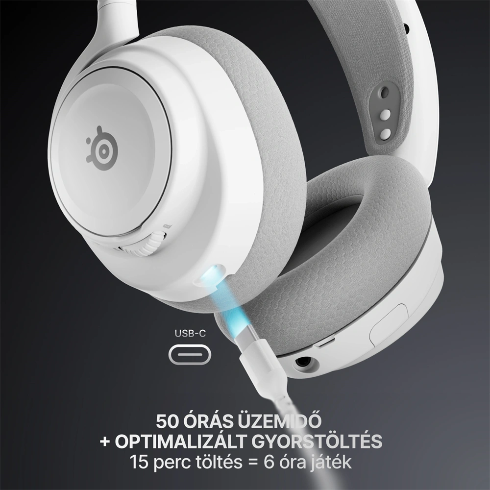 SteelSeries Arctis Nova 7X Gen 2 vezeték nélküli fehér gamer headset