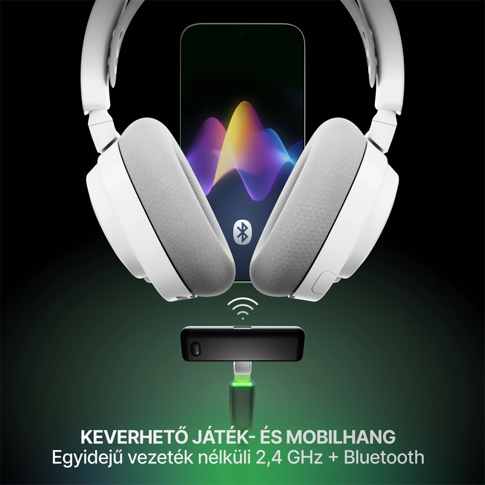 SteelSeries Arctis Nova 7X Gen 2 vezeték nélküli fehér gamer headset