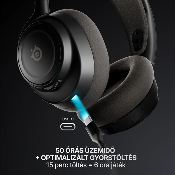 SteelSeries Arctis Nova 7 Gen 2 vezeték nélküli fekete gamer headset