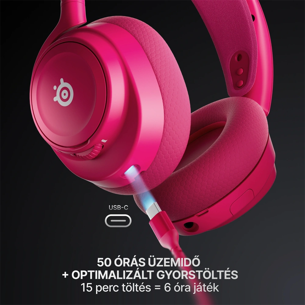SteelSeries Arctis Nova 7 Gen 2 vezeték nélküli rózsaszín gamer headset
