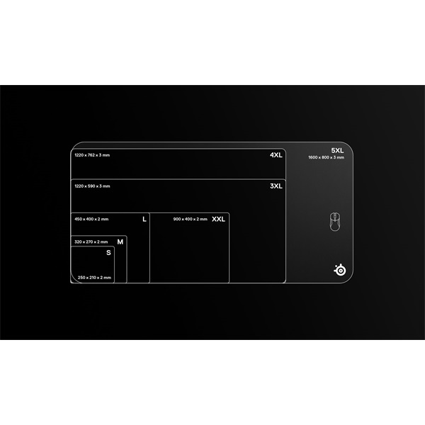SteelSeries QCK 5XL ETAIL gamer egérpad (Újracsomagolt)