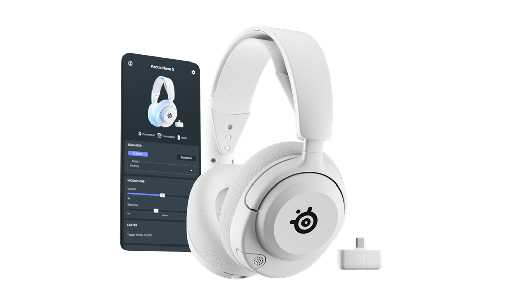 Steelseries Arctis Nova 5P Wireless Bluetooth Gaming fehér headset