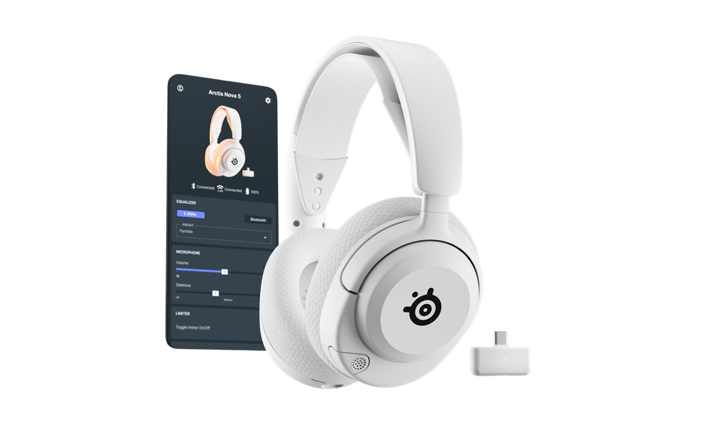 Steelseries Arctis Nova 5 Wireless Bluetooth Gaming fehér headset