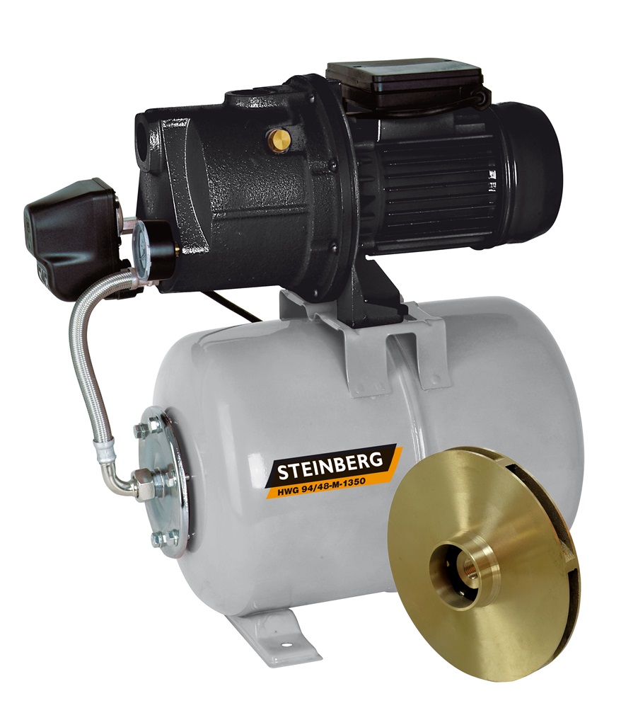 Steinberg HWG 94/48-M-1350 bronzlapáttal házi vízmű