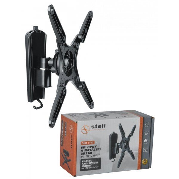 Stell SHO 1160 13"-40" VESA 200x200 dönthető és forgatható fali konzol (Újracsomagolt)