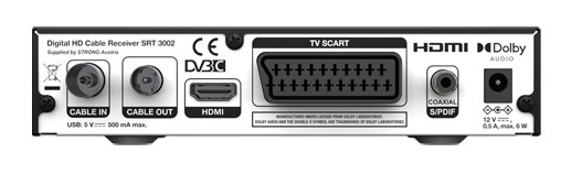 Strong SRT 3002 DVB-C digitális kábeltévé beltéri egység
