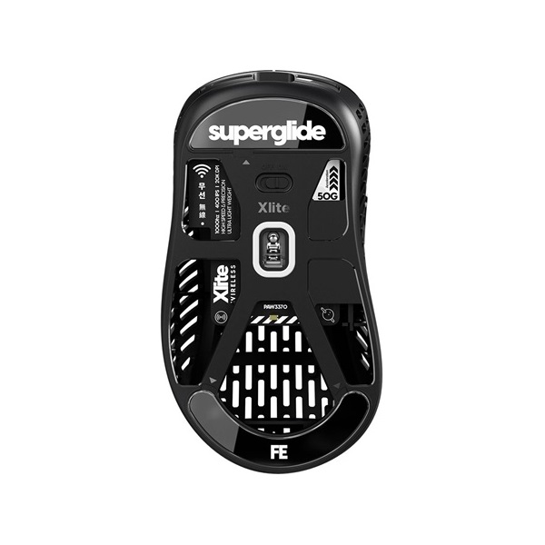 Superglide Glass Skates egértalp - Pulsar Xlite Wireless fekete