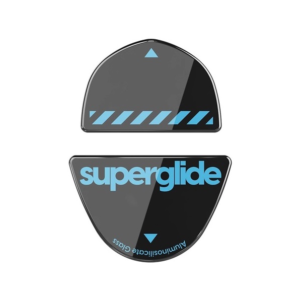 Superglide Glass Skates for Logitech G303 Shroud Edition fekete