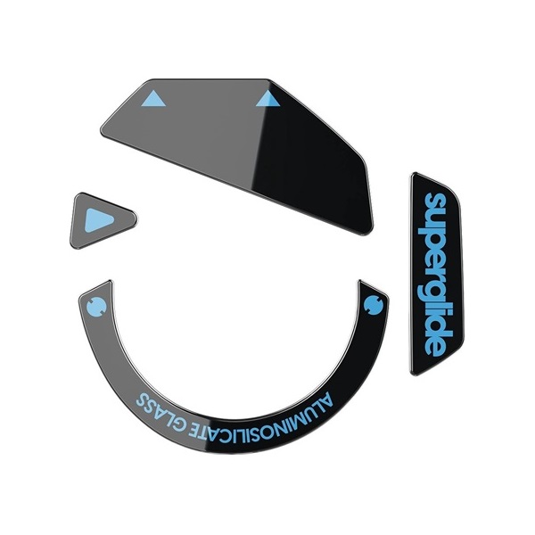 Superglide Glass Skates for Logitech G502 Wireless fekete