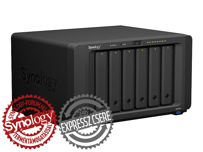 Synology DiskStation DS1621+ (4G) 6x SSD/HDD NAS + regisztrációs kártya