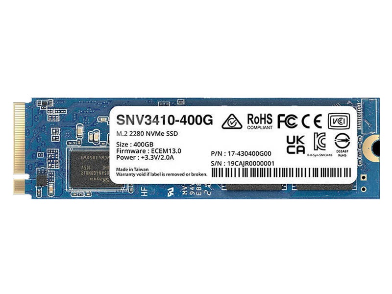 Synology SNV3410-400G PCIe NVMe 2280 400GB Enterprise SSD