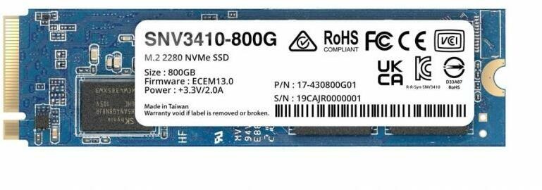 Synology SNV3410-800G 800GB PCIe NVMe 2280 Enterprise SSD