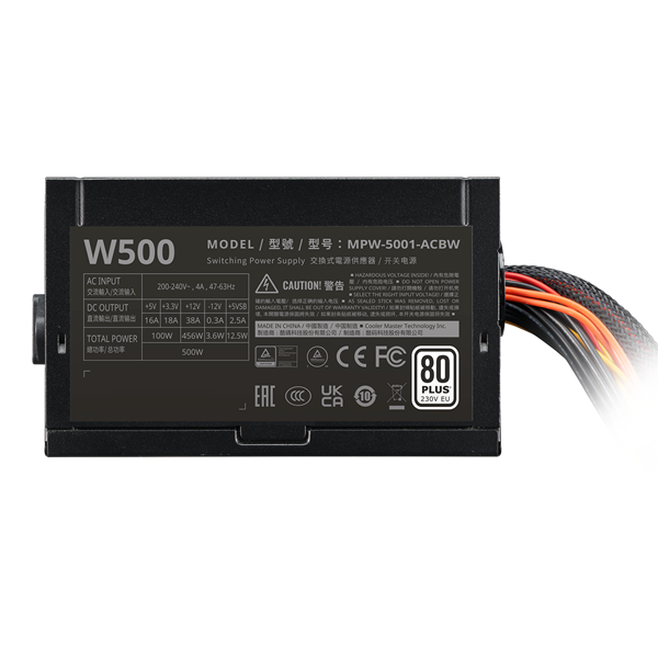 TÁP Cooler Master 500W - Elite NEX W500 230V - MPW-5001-ACBW-BEU