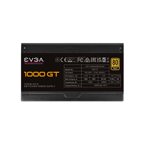 TÁP EVGA SuperNOVA 1000 GT, 80 Plus Gold 1000W, Fully Modular