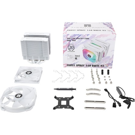 THERMALRIGHT Frost Spirit 140 WHITE V3 ARGB processzor hűtő fehér
