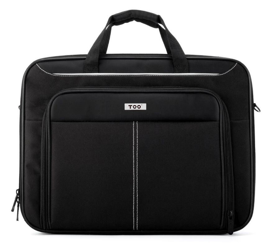 TOO 15,6" fekete notebook táska fehér dekor csíkkal