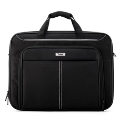 TOO 15,6" fekete notebook táska fehér dekor csíkkal (Újszerű)