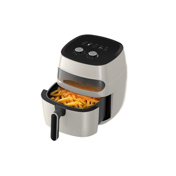 TOO AF-120W-1350 W fehér 5,2 L forrólevegős ablakos sütő (air fryer/airfryer)