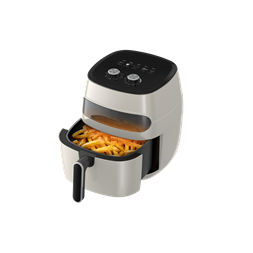 TOO AF-120W-1350 W fehér 5,2 L forrólevegős ablakos sütő (air fryer/airfryer)