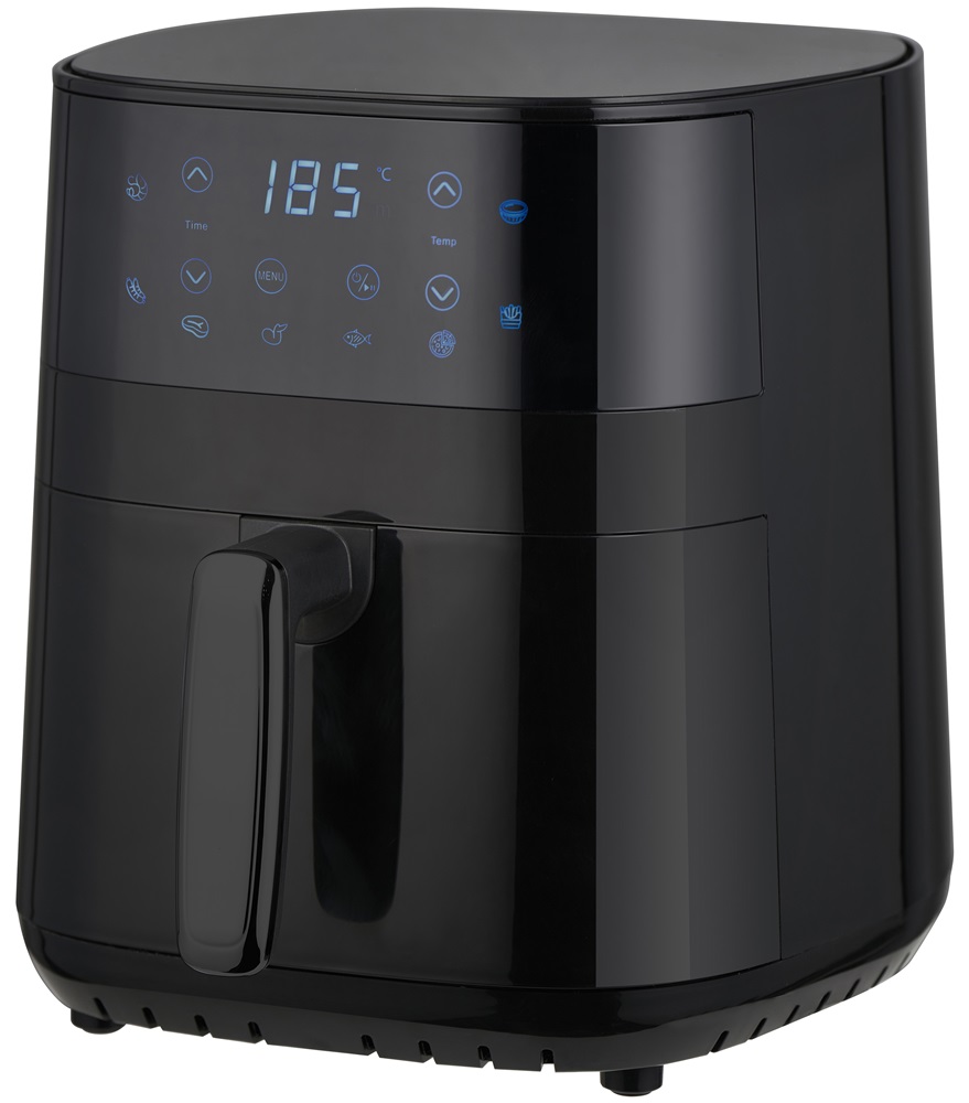 TOO AF-350-B-1400 W fekete 3,2 L forrólevegős sütő (air fryer/airfryer) digitális vezérléssel 