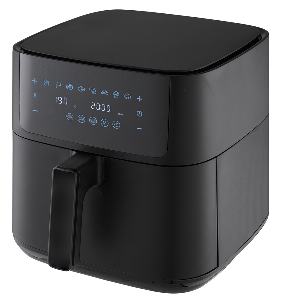TOO AF-850-B-1800 W fekete 8 L forrólevegős sütő (air fryer/airfryer) digitális vezérléssel 