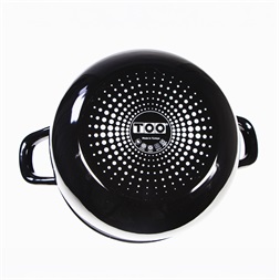 TOO BELLY FARM BLACK 4,8 literes, 22cm átmérő, 14cm magasságú lábas (fazék) üveg fedővel
