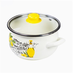 TOO BELLY OLIVE 2,1 literes, 16cm átmérő, 11cm magasságú lábas (fazék) üveg fedővel