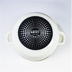 TOO BELLY OLIVE 4,8 literes, 22cm átmérő, 14cm magasságú lábas (fazék) üveg fedővel