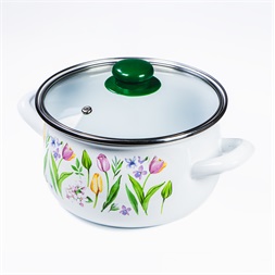 TOO BELLY TULIP 2,8 literes, 18cm átmérő, 12cm magasságú lábas (fazék) üveg fedővel