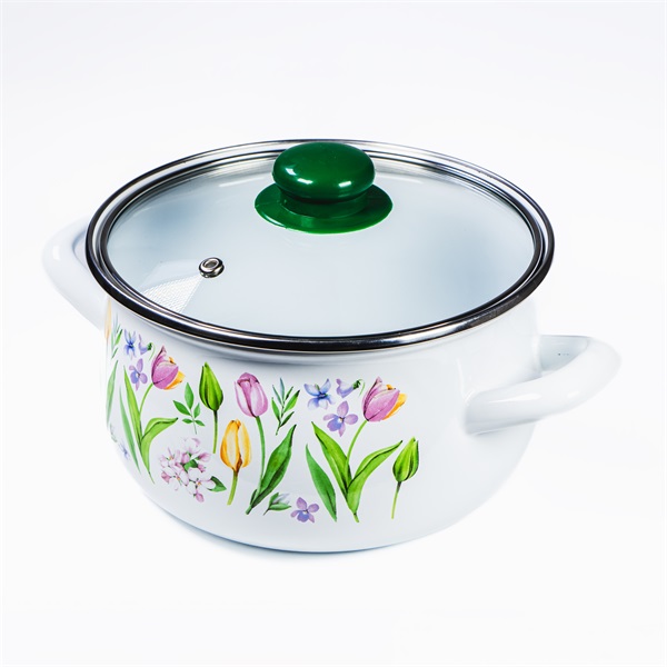 TOO BELLY TULIP 3,8 literes, 20cm átmérő, 13cm magasságú lábas (fazék) üveg fedővel