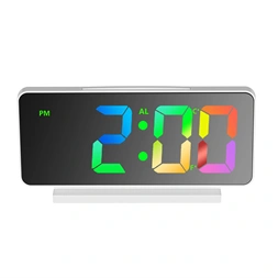 TOO DC-224-W-RGB RGB kijelzővel, hőmérséklet kijelzéssel, ébresztő funkcióval fehér digitális óra